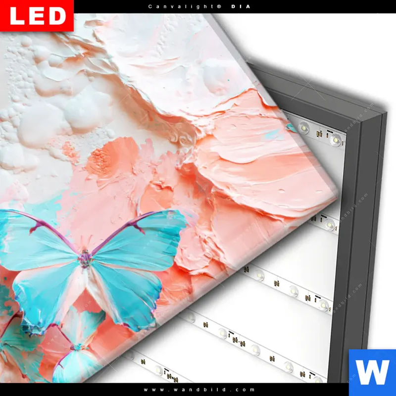 Wechselmotiv Acrylglas Canvalight® DIA | Schmetterlingszauber | Hochformat