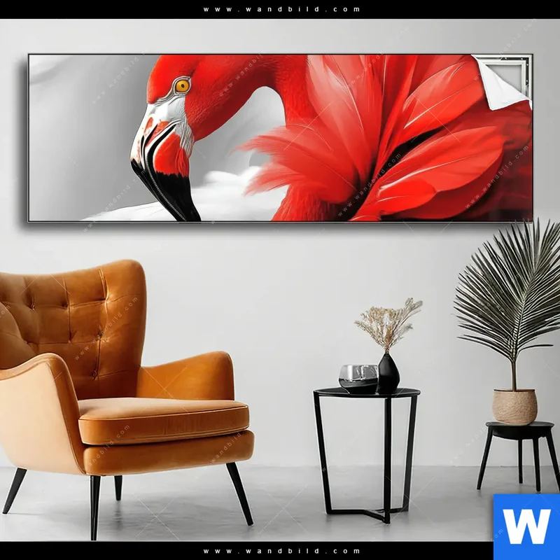 Spannbild | Roter Flamingo | Panorama
