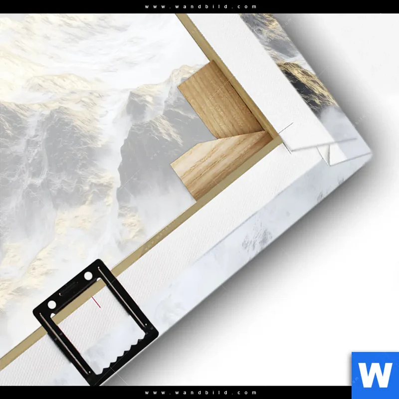 Leinwandbild | Stille der goldenen Berge | Quadrat