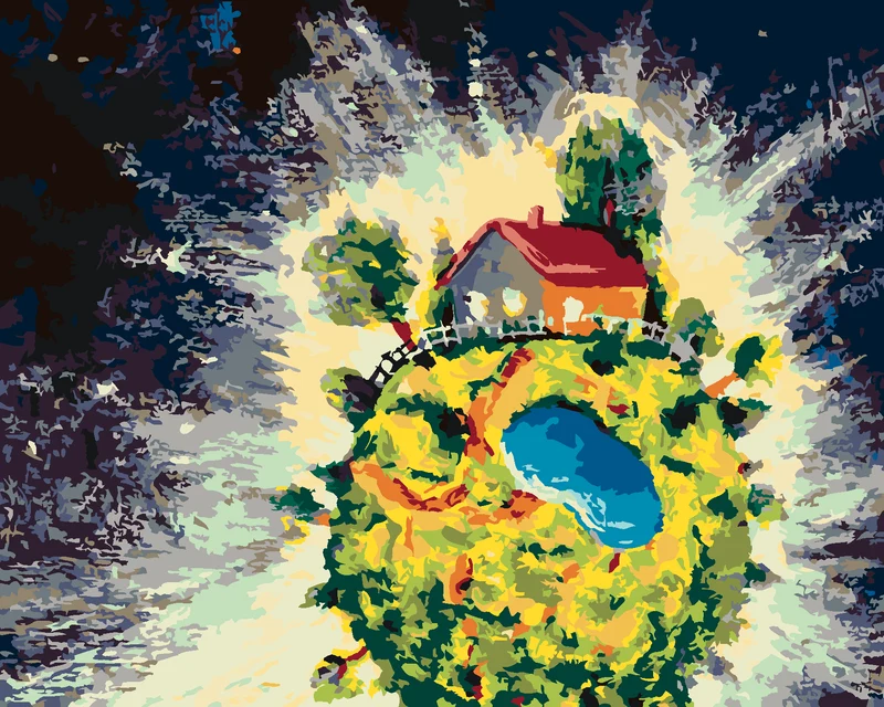 Diamond painting - DER KLEINE PRINZ UND SEIN PLANET