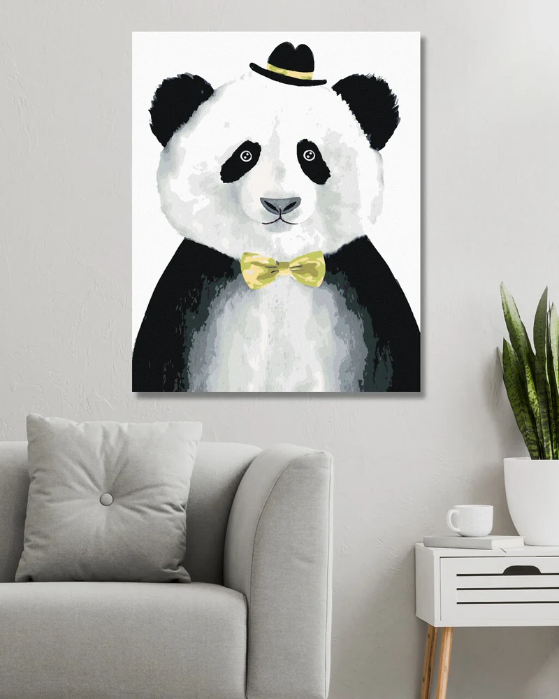 Diamond painting - PANDA MIT HUT