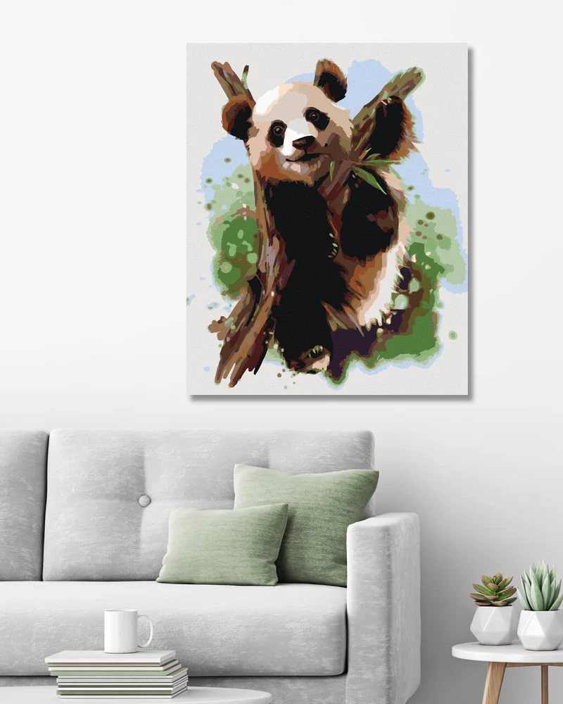 Diamond painting - PANDABÄR AUF EINEM AST