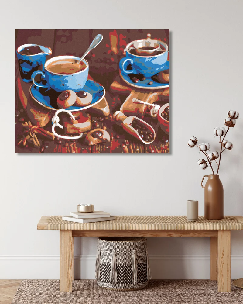 Diamond painting - BLAUE TASSEN KAFFEE I.