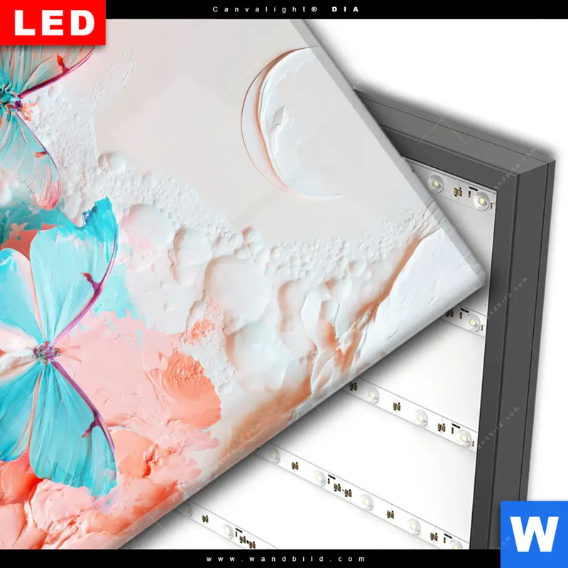 Wechselmotiv Acrylglas Canvalight® DIA | Schmetterlingszauber | Quadrat