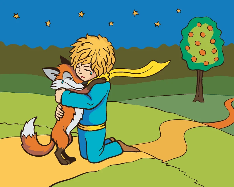 Diamond painting - DER KLEINE PRINZ UMARMT DEN FUCHS