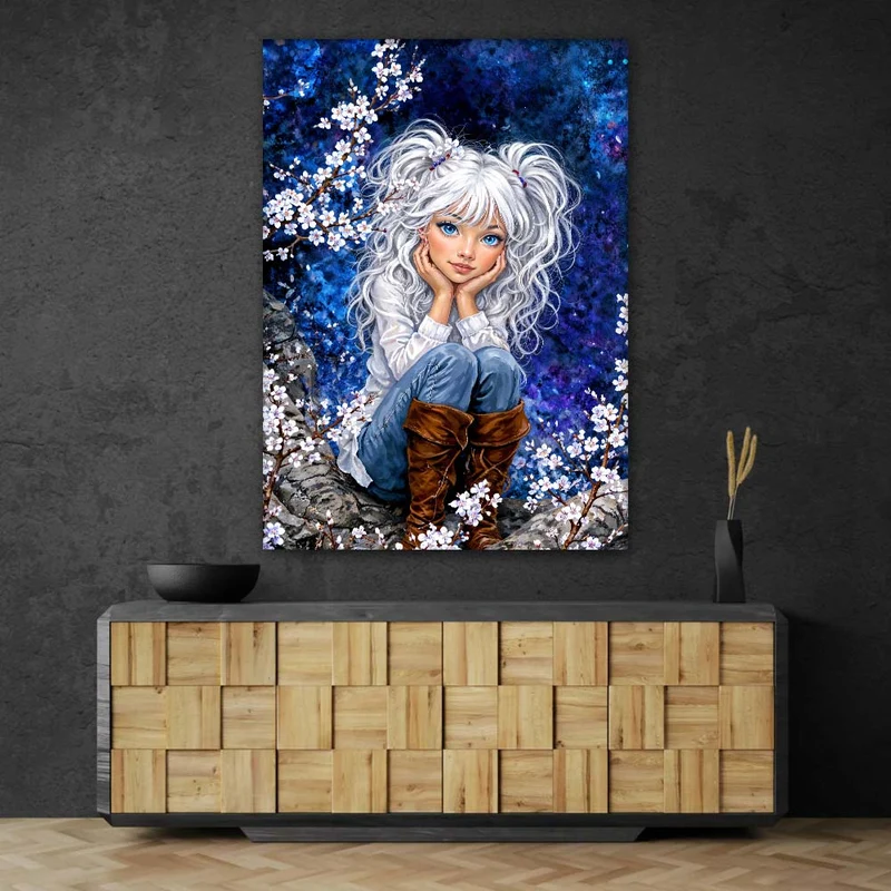 5D Diamond Painting – Starlit Blossom