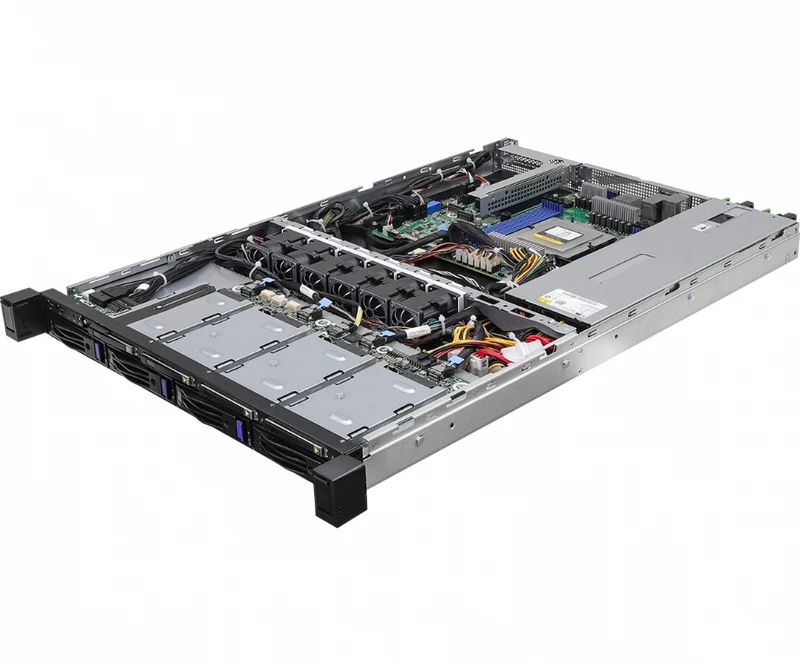 ASRock Rack 1U4L4E-GENOA/2T 1U Rackmount Server Barebone - Supports Single AMD GENOA 4th Gen CPU - 4x 3.5" & 4x 2.5" Hot-Swap - Dual PSU