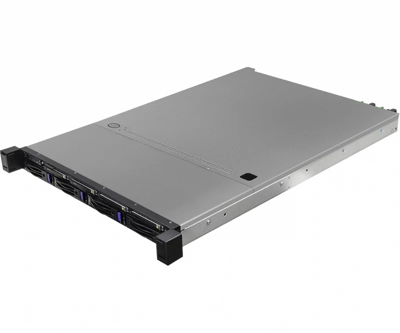 ASRock Rack 1U4L4E-GENOA/2T 1U Rackmount Server Barebone - Supports Single AMD GENOA 4th Gen CPU - 4x 3.5" & 4x 2.5" Hot-Swap - Dual PSU