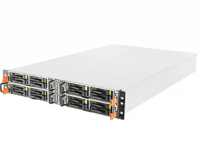 ASRock Rack 2U4N-F/ROME-M3 Rackmount Server Barebone - Quad Node Each Supporting Single AMD ROME 3rd Gen CPU - Dual PSU
