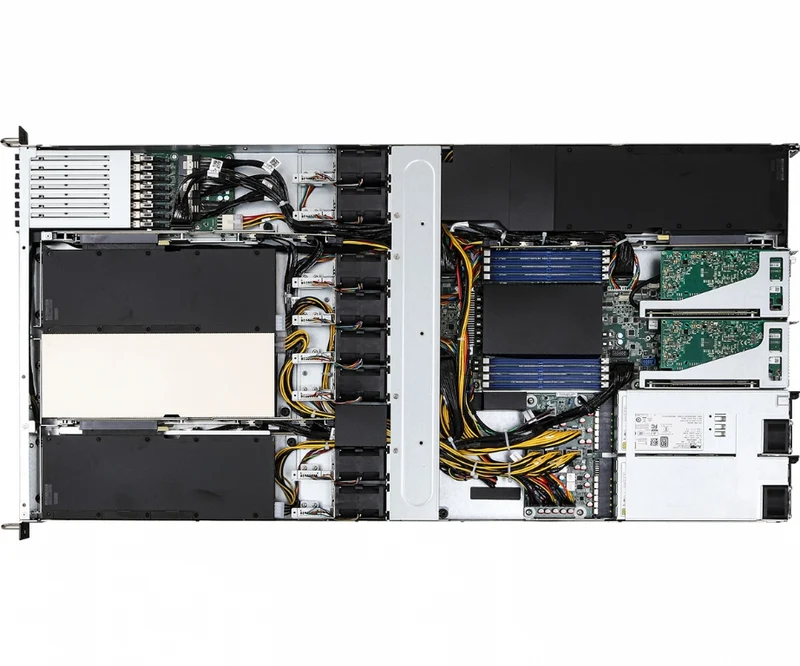 ASRock Rack 1U4G-ROME Rackmount Server Barebone - Supports Single AMD ROME 3rd Gen CPU - Up to 4x GPU Support - 8x E.1 Hot-Swap - Dual PSU