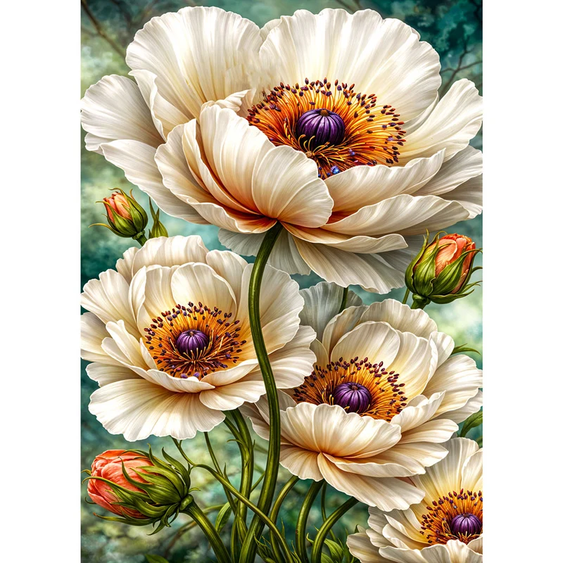 5D Diamond Painting – Ivory Bloom