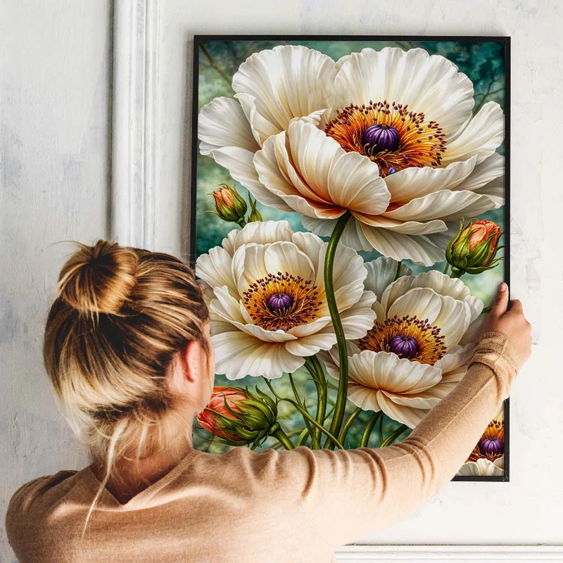 5D Diamond Painting – Ivory Bloom