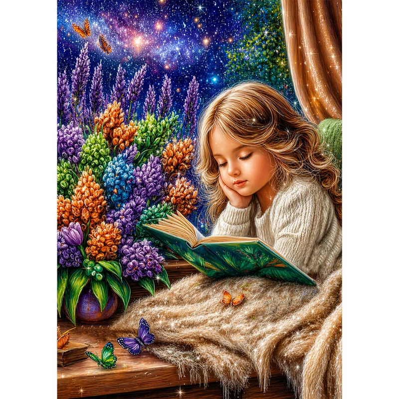 5D Diamond Painting – Magische Lesestunde