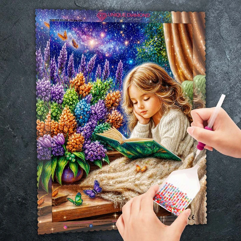 5D Diamond Painting – Magische Lesestunde