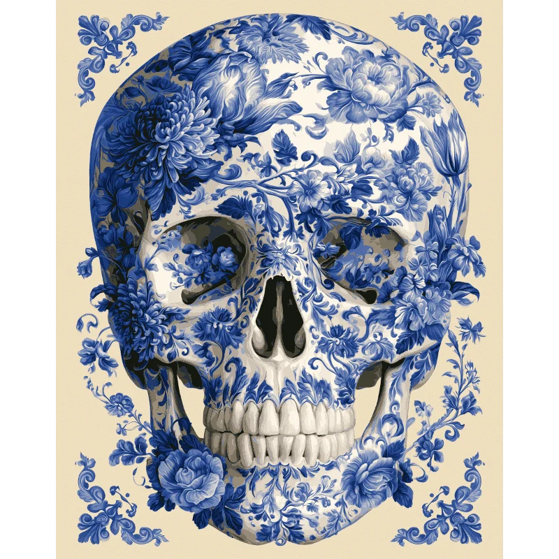 Delfter Blau Totenkopf