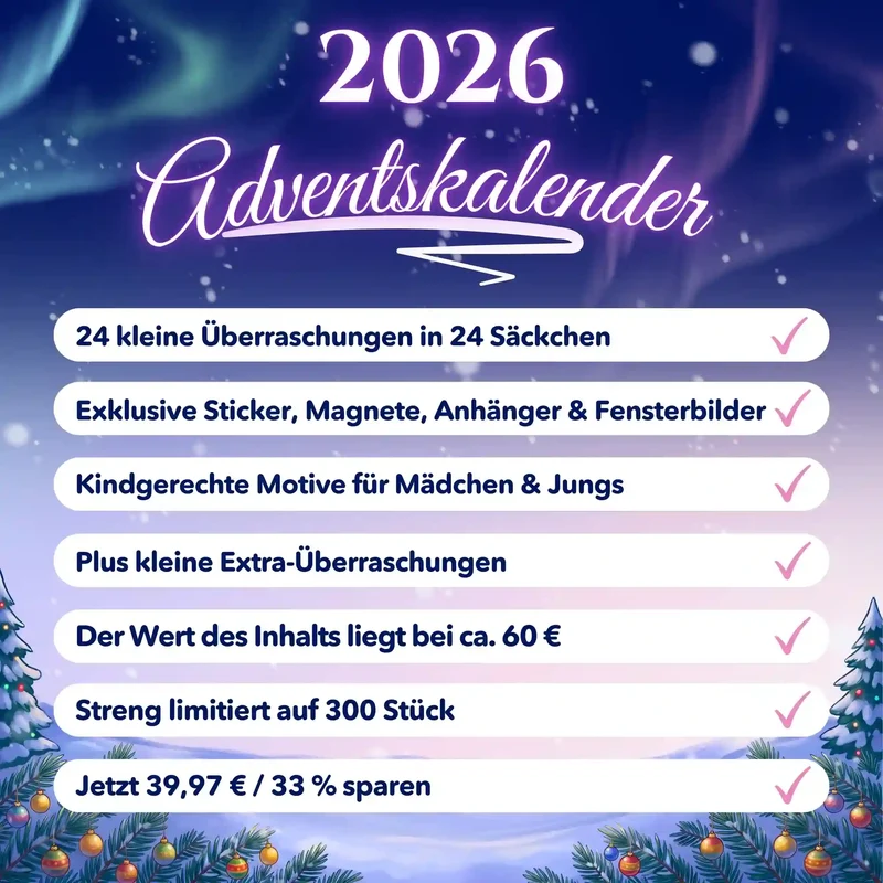 Diamond Painting Adventskalender Kinder 2026 (Vorbestellung)
