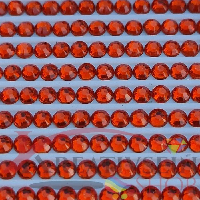 DMC 608 Bright Orange - rund Steine - Strass - Diamond Painting