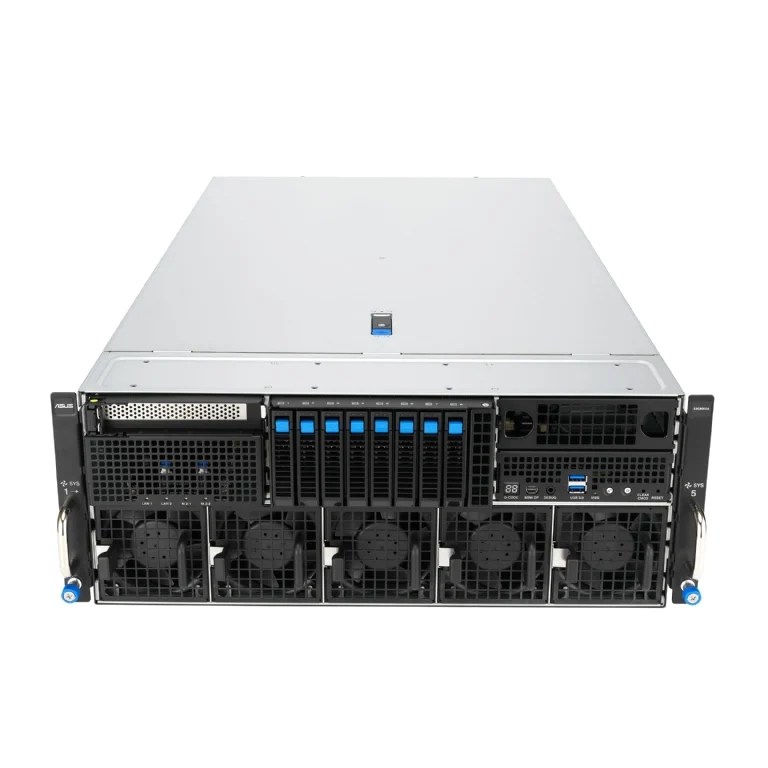 ASUS ESC8000A-E13 4U Rackmount Dual 9005 Series AMD EPYC GPU Server - 8x Hot-Swap Bays - 8x GPU Support - Redundant PSU