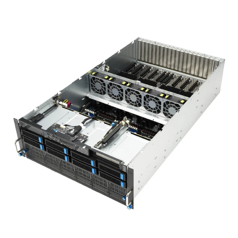 ASUS ESC8000A-E12P 4U Rackmount Dual 9005 Series AMD EPYC GPU Server - 8x Hot-Swap Bays - 8x GPU Support - Redundant PSU