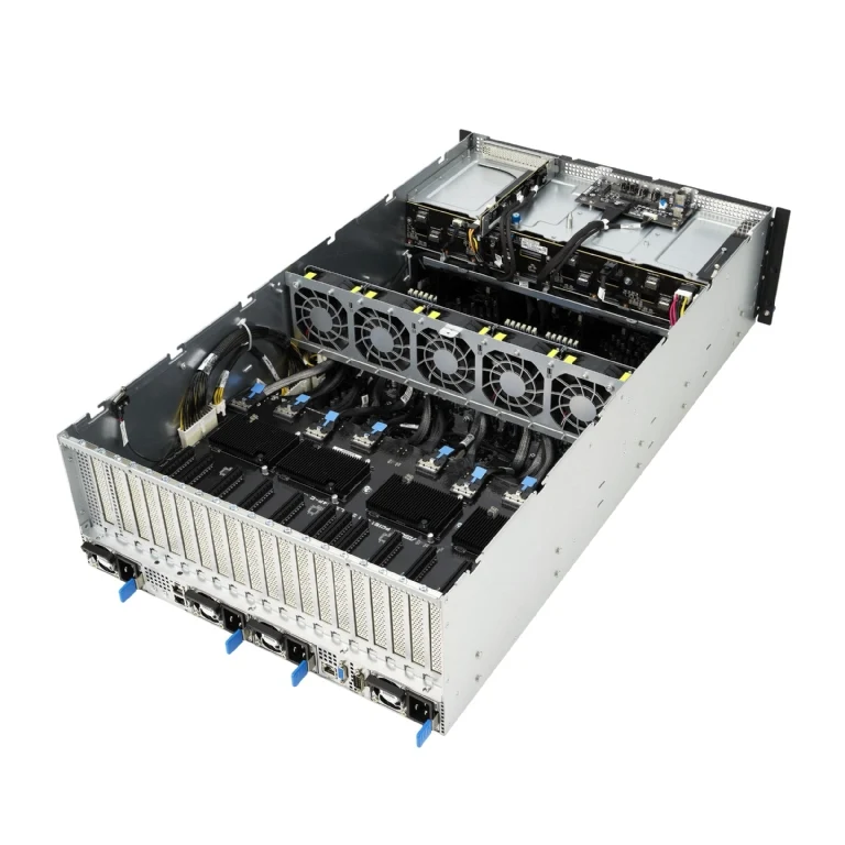 ASUS ESC8000A-E12P 4U Rackmount Dual 9005 Series AMD EPYC GPU Server - 8x Hot-Swap Bays - 8x GPU Support - Redundant PSU