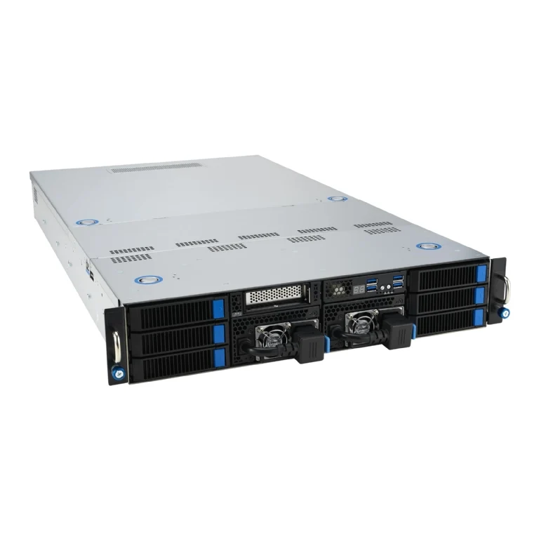 ASUS ESC4000-E11 2U Rackmount Dual Intel 4th Gen Xeon Scalable GPU Server - 6x Hot-Swap Bays - 8x GPU Support - Dual 2600W PSU