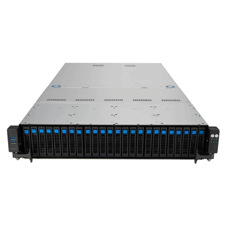 ASUS RS521A-E12-RS24U 2U Rackmount Single 9005 Series AMD EPYC Server - 24x All-Flash Hot-Swap Bays - GPU Support - Redundant PSU