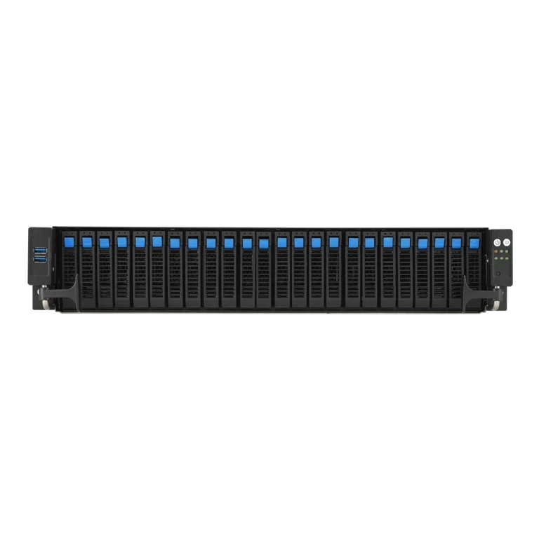ASUS RS521A-E12-RS24U 2U Rackmount Single 9005 Series AMD EPYC Server - 24x All-Flash Hot-Swap Bays - GPU Support - Redundant PSU