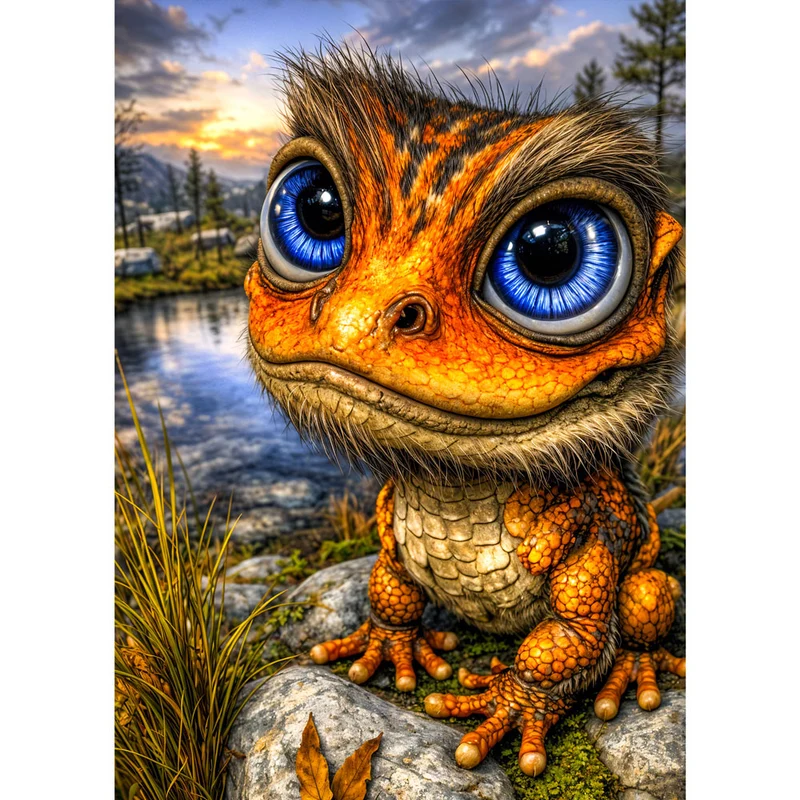 5D Diamond Painting – Zoriel Wächter der funkelnden Quelle