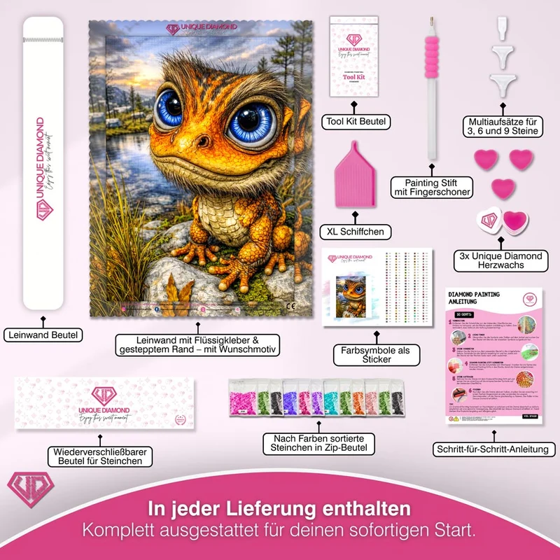 5D Diamond Painting – Zoriel Wächter der funkelnden Quelle