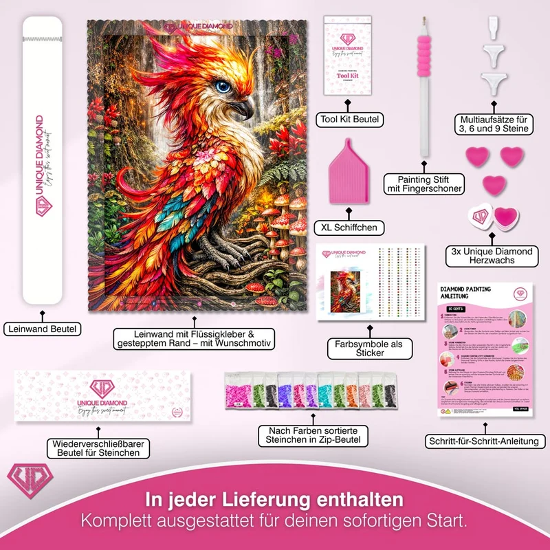 5D Diamond Painting – Kaelion Hüter des Flammenwaldes
