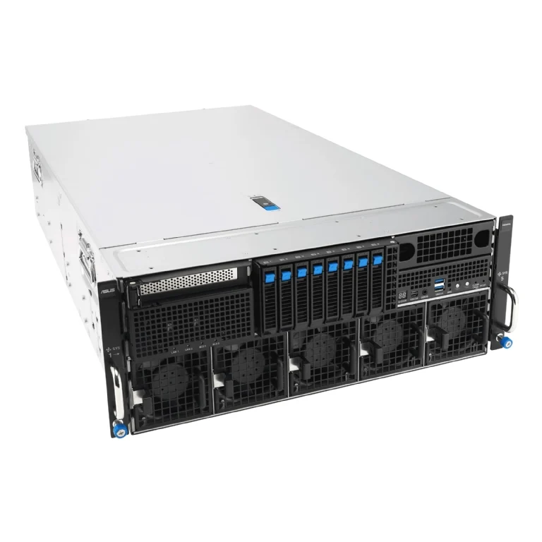 ASUS ESC8000-E12 4U Rackmount Dual Intel Xeon 6 Scalable GPU Server - 8x Hot-Swap Bays - 8x GPU Support - Redundant PSU