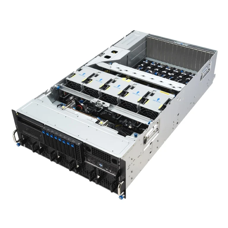 ASUS ESC8000-E12 4U Rackmount Dual Intel Xeon 6 Scalable GPU Server - 8x Hot-Swap Bays - 8x GPU Support - Redundant PSU