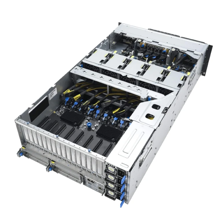 ASUS ESC8000A-E13P 4U Rackmount Dual 9005 Series AMD EPYC GPU Server - 8x Hot-Swap Bays - 8x GPU Support - Dual 3200W PSU