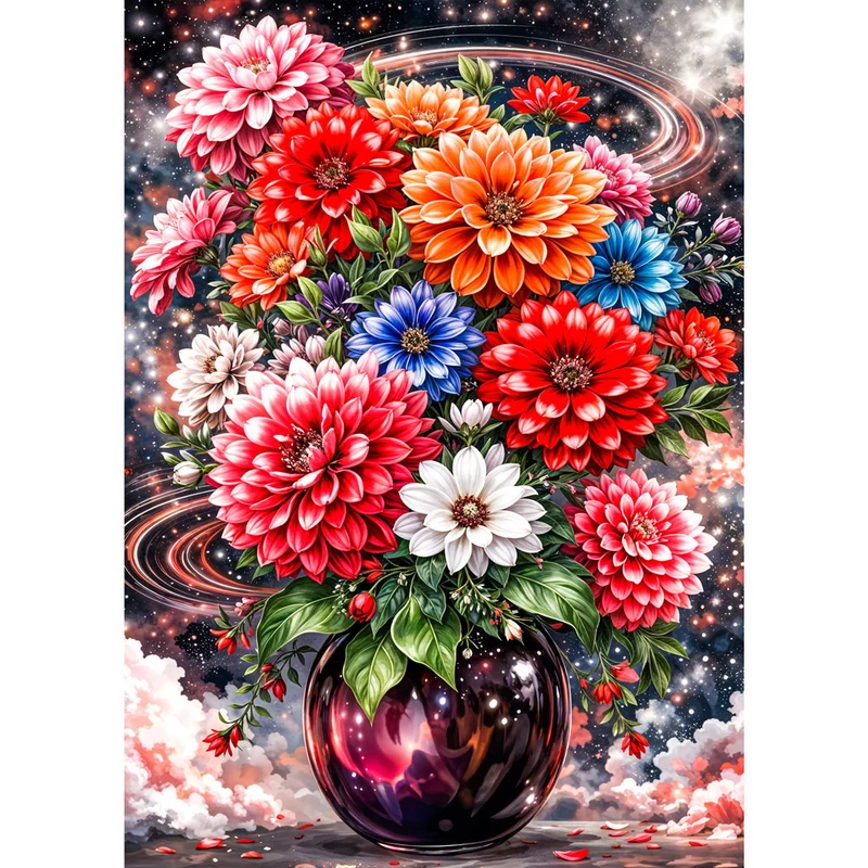 5D Diamond Painting – Celestia Blüten der Galaxie
