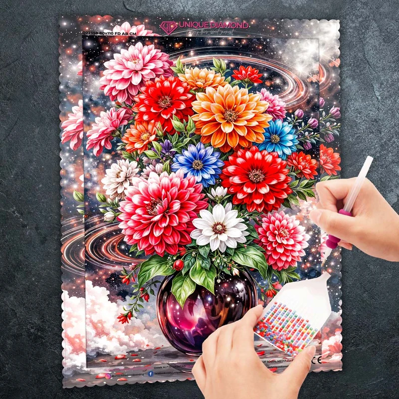 5D Diamond Painting – Celestia Blüten der Galaxie
