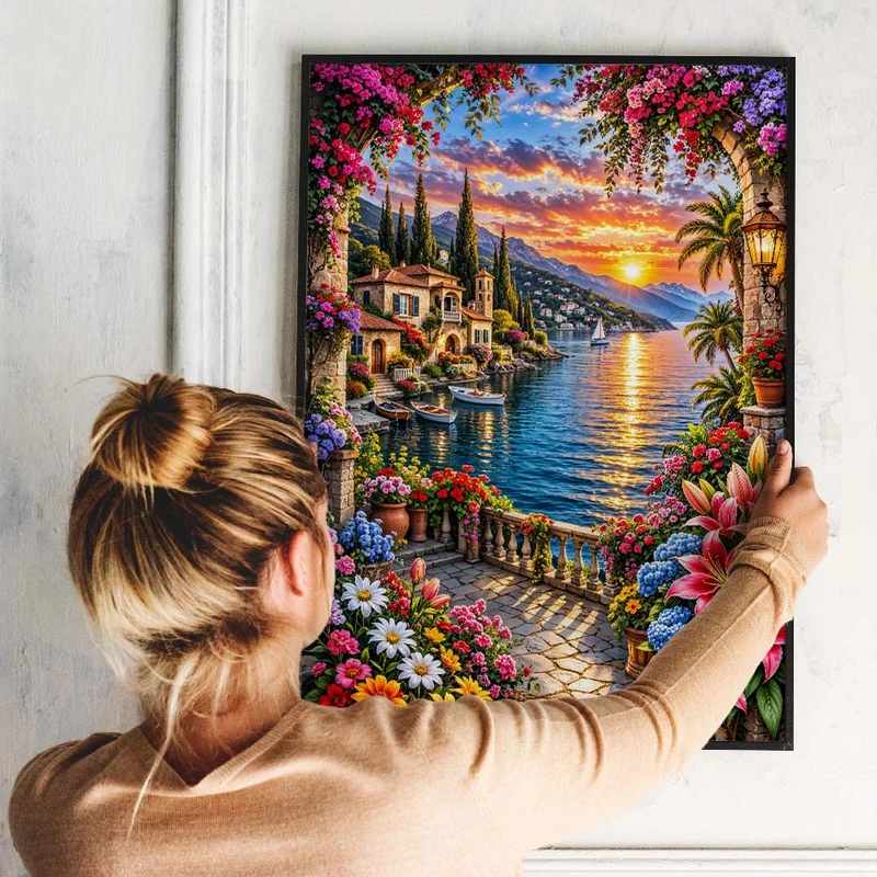 5D Diamond Painting – Valentina Sonnenzauber der Küstenvilla