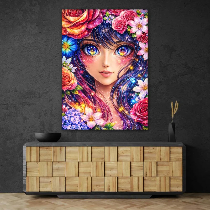 5D Diamond Painting – Yuna Sternenblüte der Farben