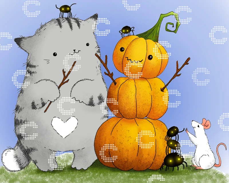 Diamond Painting - alliot_art - Halloween Friends
