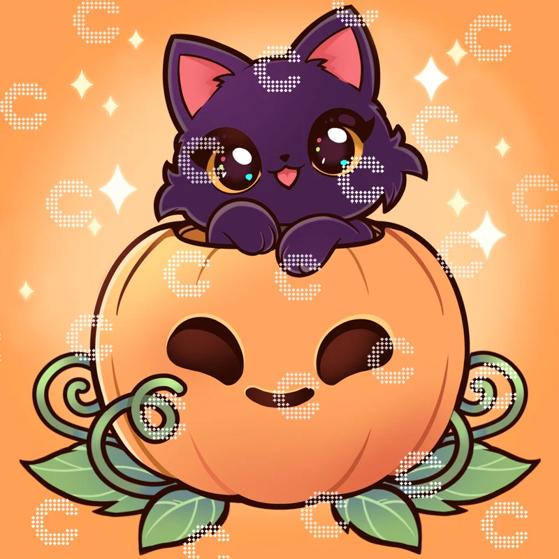 Diamond Painting - Mahou.Shoujo - Pumpkin Cat