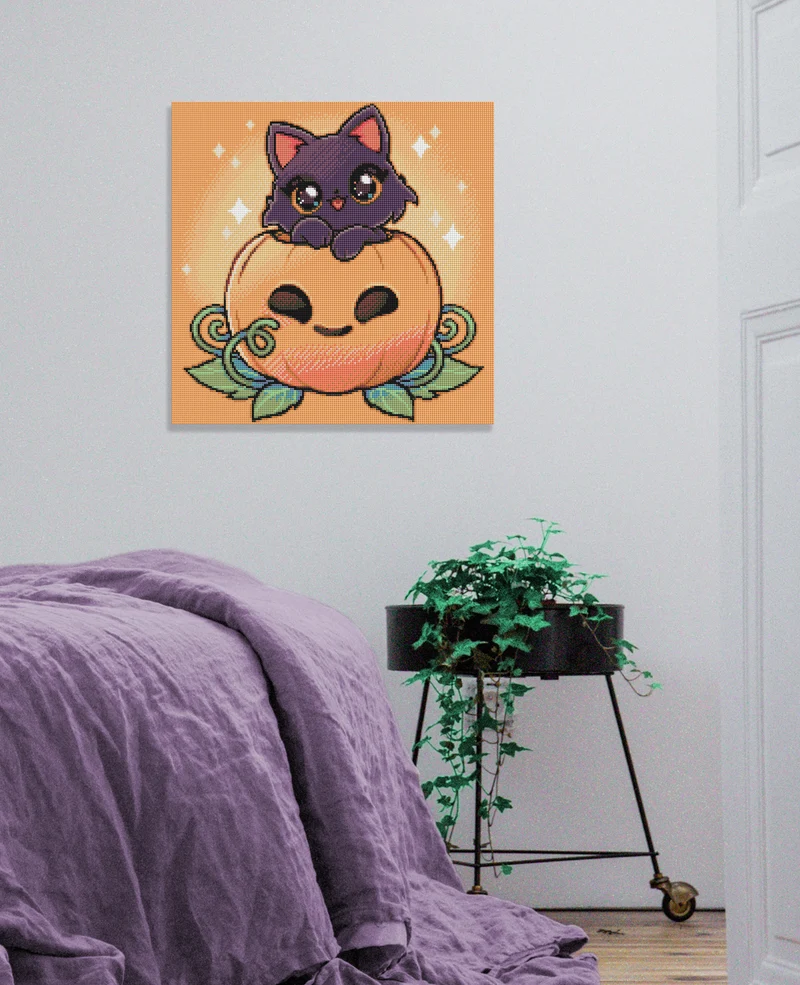 Diamond Painting - Mahou.Shoujo - Pumpkin Cat