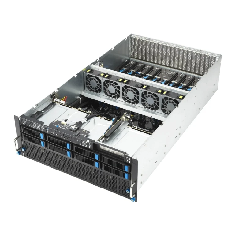 ASUS ESC8000-E11 4U Rackmount Dual Intel Xeon 5th Gen GPU Server - 8x Hot-Swap Bays - 8x GPU Support - Redundant PSU