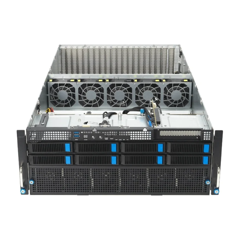 ASUS ESC8000-E11 4U Rackmount Dual Intel Xeon 5th Gen GPU Server - 8x Hot-Swap Bays - 8x GPU Support - Redundant PSU