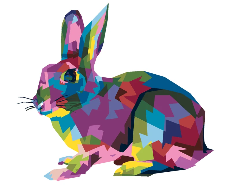 Diamond painting - POP-ART-KANINCHEN