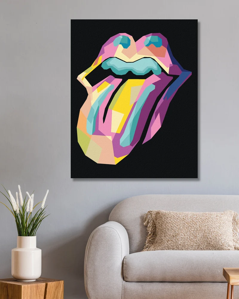 Diamond painting - POP-ART IKONE ROLLING STONES