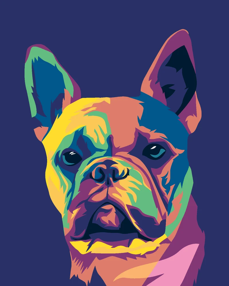 Diamond painting - POP-ART BULLDOGGE