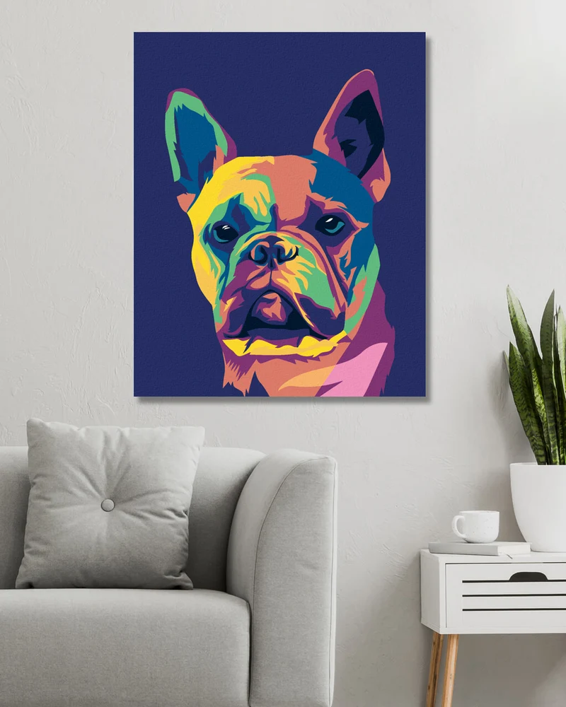 Diamond painting - POP-ART BULLDOGGE