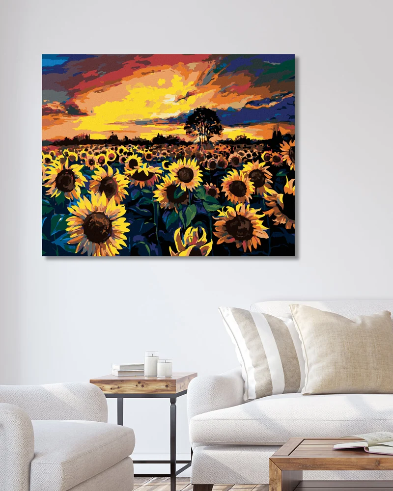 Diamond painting - FELD VOLLER SONNENBLUMEN