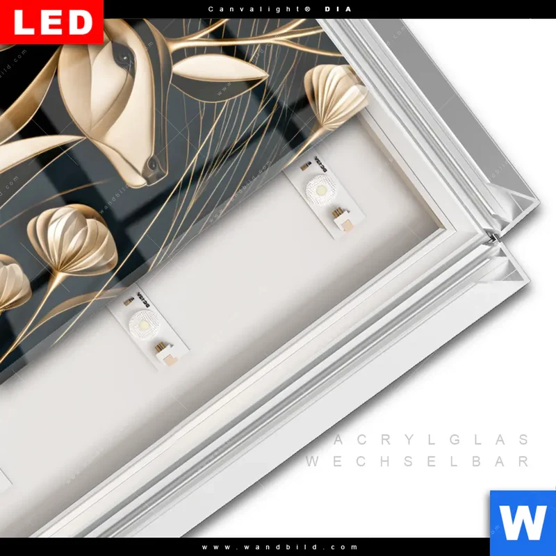Leuchtbild Acrylglas Canvalight® DIA | Rehe - Anmut des Waldes | Hochformat