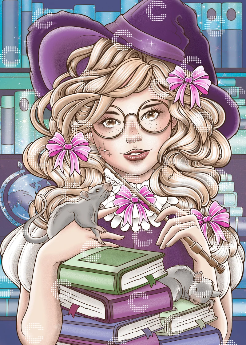 Diamond Painting - Maud Lamoine - Petit Rat de bibliothéque
