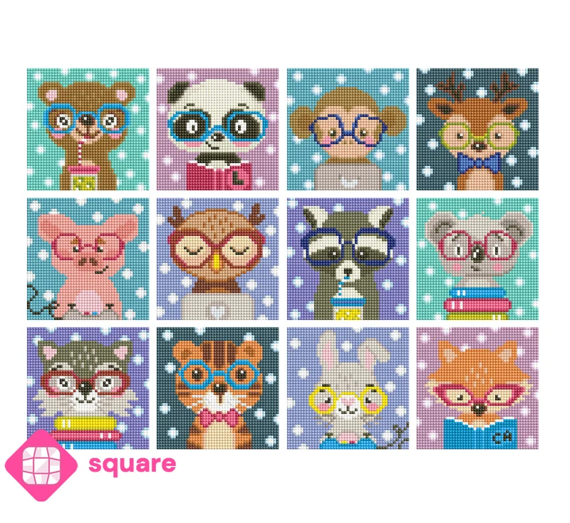Diamond Painting - Carat Art Design - Mini Set Nerdy but Cute